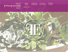 Tablet Screenshot of foliagexpressions.com